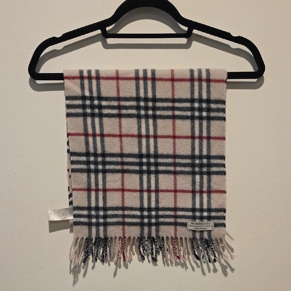 Burberry Accessories - Burberry Plaid Wool Scarf in Red, Black, and Cream